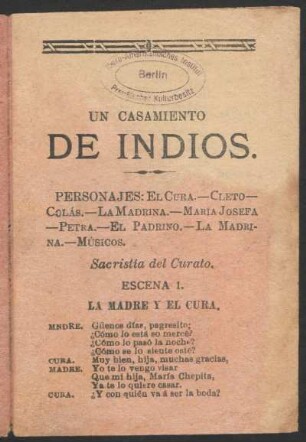 Un casamiento de indios.