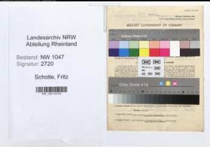 Entnazifizierung Fritz Schotte , geb. 15.12.1902 (Gaertner)