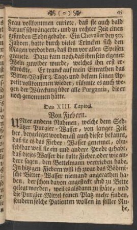 Das XIII. Capitel. Von Fiebern