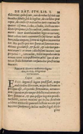 Paucos & idoneos authores eligendos ... Caput xiii.