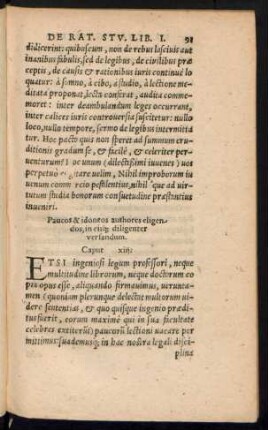 Paucos & idoneos authores eligendos ... Caput xiii.