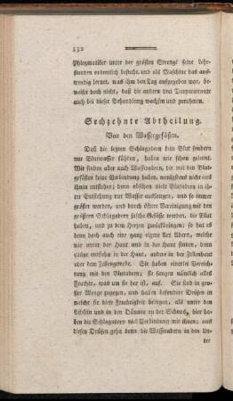 Sechzehnte Abtheilung. Von den Wassergefäßen.