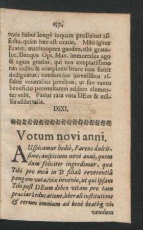 Votum novi anni.