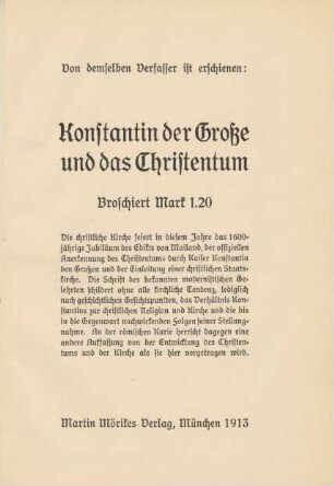 Von demselben Verfasser ist erschienen