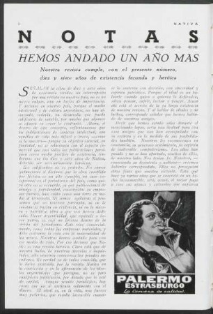 Notas - Hemos andado un año mas