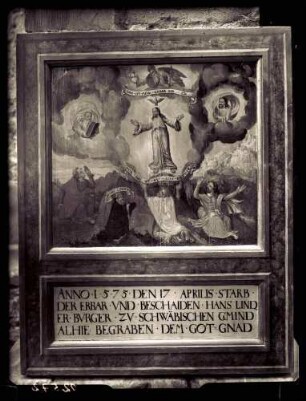 evangelische Stadtkirche; Epitaph Hans Linder, Bürger von Gmünd