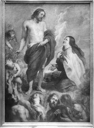 Die heilige Therese bittet für die Seelen im Fegefeuer