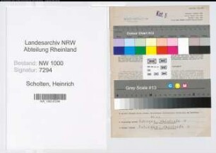 Entnazifizierung Heinrich Scholten, geb. 30.08.1900 (Steuerinspektor)