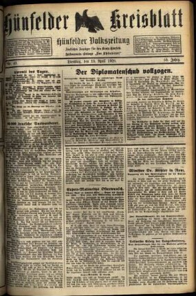 Ausgabe vom Dienstag, den 10. April 1928.