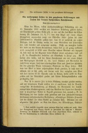 ¬Ein¬ verborgener Fehler in den gangbaren Erklärungen und Texten des kleinen Lutherischen Katechismus