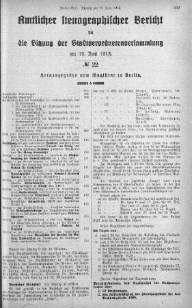 No 22, 19. Juni 1913