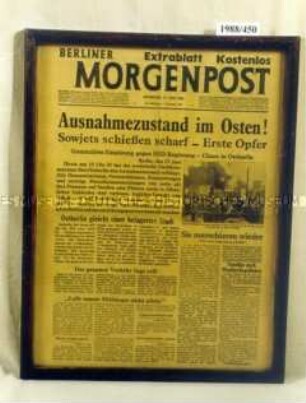 Extrablatt der Berliner Morgenpost vom 17. Juni 1953