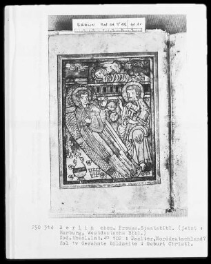 Psalter — Geburt Christi, Folio 1verso