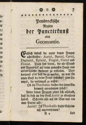 7-10, Pembrockische Reglen der Punctirkunst oder ...