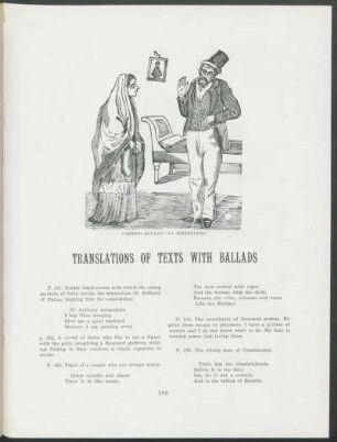 Translations of texts with ballads