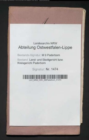 Erblasser: Grewe, Maria Catharina, geb. Weber: