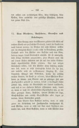VI. [IV] Von Meistern, Aufsehern, Genossen und Lehrlingen.