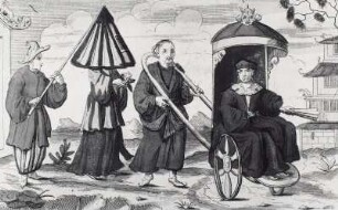 Rikschafahrer, Stich, 17./18. Jh.