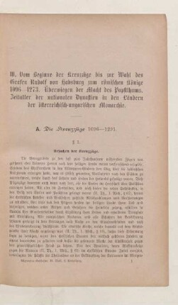 A. Die Kreuzzüge 1096-1291