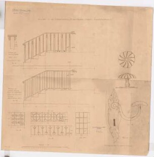 Haus Regierungsbaumeister E. Mellin, Berlin-Lankwitz: Details für Schlosserarbeiten 1:10, 1:1