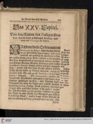 Das XXV. Capitel