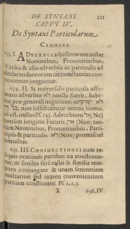 Caput IV. De Synatxi Particularum