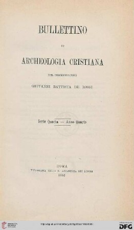 4.Ser.4: Bullettino di archeologia cristiana
