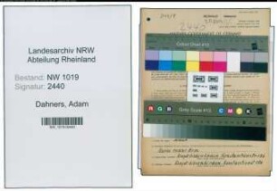 Entnazifizierung Adam Dahners , geb. 11.12.1896 (Friseur)