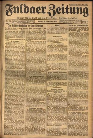 Ausgabe vom Freitag, den 12. November 1926.