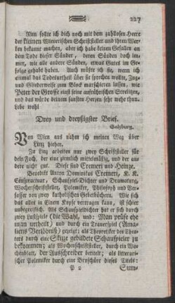 Drey und dreyßigster Brief