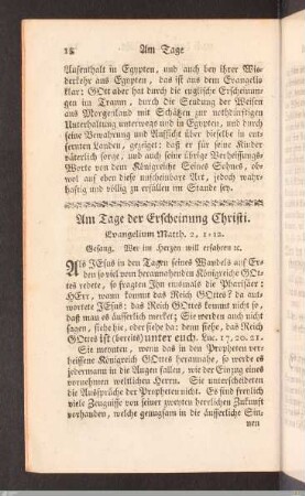 Am Tage der Erscheinung Christi.