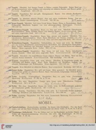 Möbel (Nr. 265-298)