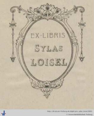 Exlibris (Aus: UB Freiburg, NB 1/243)