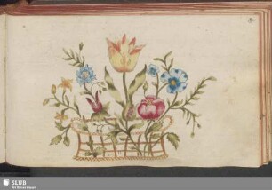 Korb mit Blumen