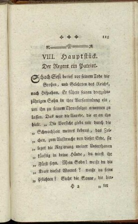VIII. Hauptstück. Der Regent ein Patriot.
