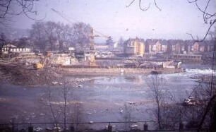 Esslingen, Baustelle Wasserhaus von links (Bundesstraße B 10)