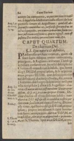 Caput Quartum. De charitate Dei