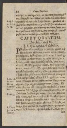 Caput Quartum. De charitate Dei