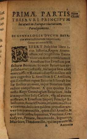 Thesavri Principvm Hac Aetate In Evropa Viventivm Paralipomena : Qvibvs Bavarica, Tvrcica, Anglica, Belgica, & Bohemioca Imperatorum, Regum, Ducum, Marchionum, Comitum, aliorumque Europae procerum atque heroum Stemmata Continentvr
