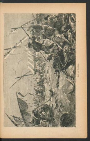 Tafel: Jagd auf Thunfische.