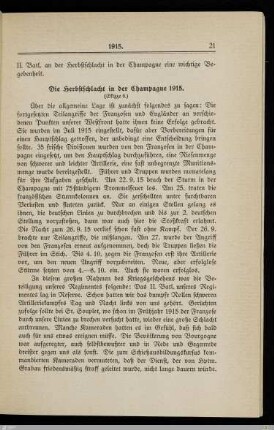 Die Herbstschlacht in der Champagne 1915