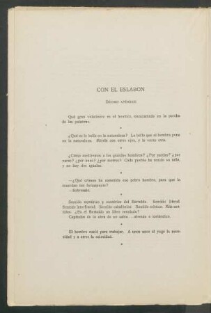 Con el eslabón : Décimo apéndice
