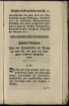 Fünfter Abschnit.