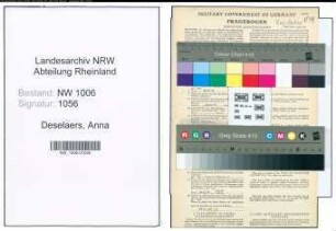 Entnazifizierung Anna Deselaers , geb. 25.08.1906 ()