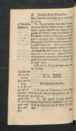 Tit. XIX. De Tutela dativa