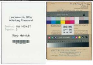 Entnazifizierung Heinrich Starp , geb. 12.05.1898 (Bahninspektor)