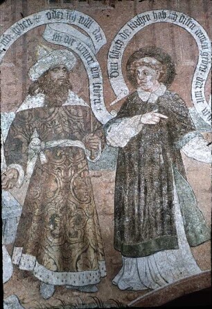 Drei Szenen aus der Legende des heiligen Laurentius