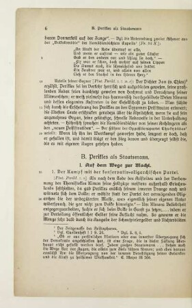 B. Perikles als Staatsmann