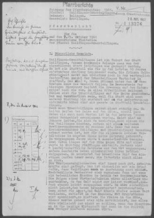 Truchtelfingen: Pfarrbericht 1961