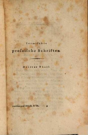 Kleinere prosaische Schriften, 3